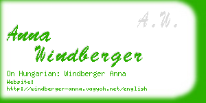 anna windberger business card